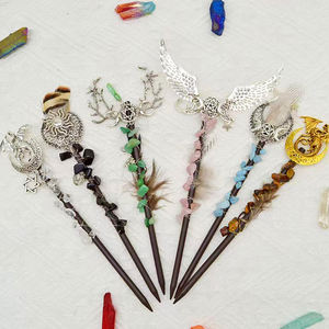 Varita de Cristal de Cuarzo Rosa Natural de 18 cm, Varita Mágica de Cristal de Hada, Piedra Curativa de Amatista, para Regalos - Product Image 2