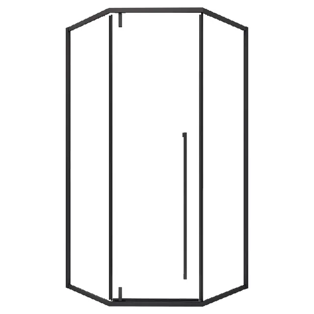 Pintu Pancuran kaca Tempered 10mm, Modern dengan bingkai gaya geser untuk aplikasi kamar mandi