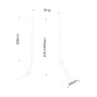 800x400 VESA Support de télévision de table vertical de conception simple pour téléviseur de taille 37 "-65"