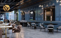 Design d'intérieur de salon de cigares, ensemble de meubles de salon de chicha personnalisé, comptoir de bar d'hôtel, restaurant, ensemble de table et de chaises de café moderne