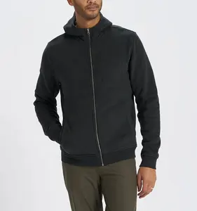 Custom design quick dry zip-up hooded men's Fleece Hoodie fashion