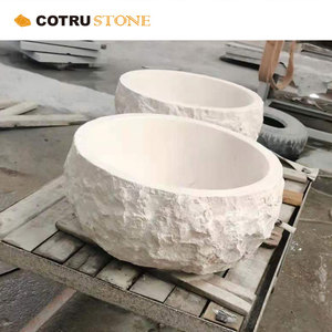 Matériau de granit naturel de couleur beige rond lavabo de haute qualité <span class=keywords><strong>moderne</strong></span> simple haut de gamme évier de salle de bain <span class=keywords><strong>bassin</strong></span> de <span class=keywords><strong>jardin</strong></span> - Product Image 5