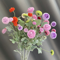 5 Tangkai Rangkaian Bunga Daisy Krisan Mini Gaya Floral untuk Dekorasi Pernikahan, Pajangan Ruang Tamu - Cina 1390