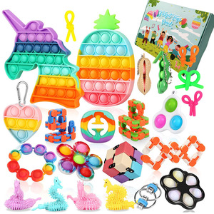 Jouet anti-stress pour enfants, ensemble de jouets de décompression, sac de jouets sensoriels, boîte mystère, calendrier de l'avent Popper Fidget, pack surprise Fidget - Product Image 1