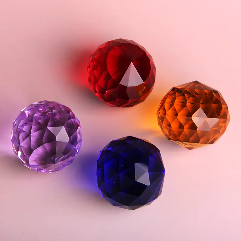 2017 meilleure vente personnalisée 30mm petite boule de cristal avec intérieur rose