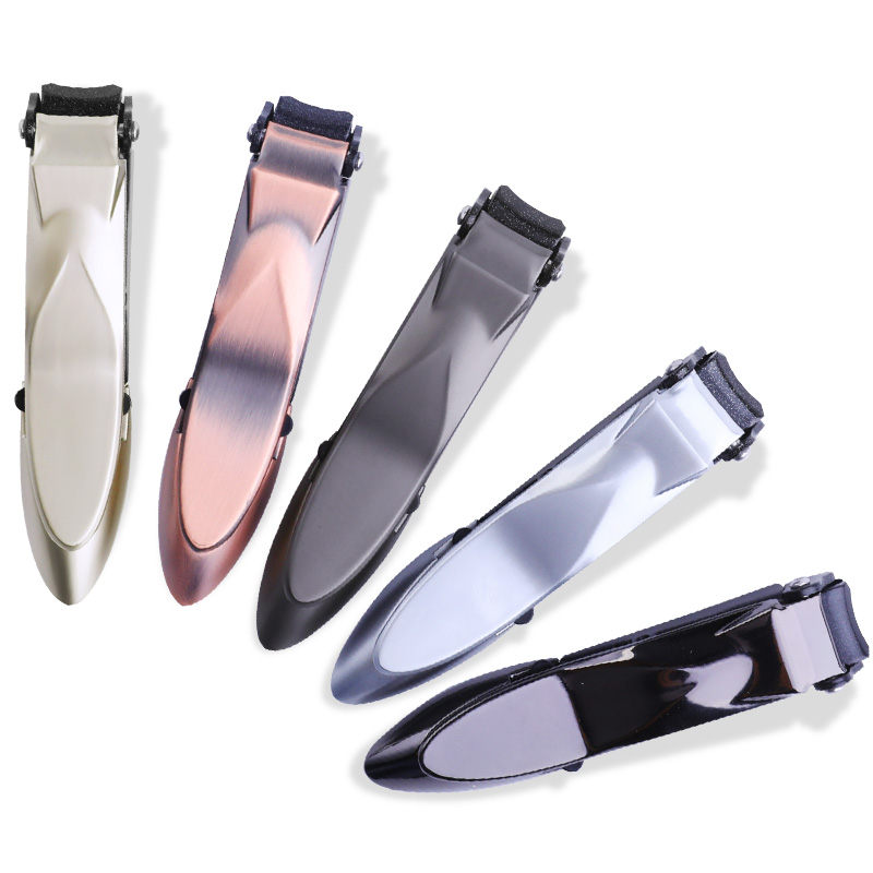 Hot Sales Professional High Quality Black Nail Cutter Set Stainless Steel Nail Clipper with Splash Catcher