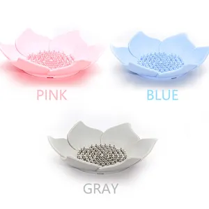 Silicone Soap Dish Soap Tray With Drain Lotus Silicone Soap Holder For Bathroom Shower