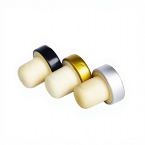 Petits bouchons de bouteille de vin en forme de T personnalisés <span class=keywords><strong>bouchon</strong></span> en liège en aluminium-plastique pour bocaux en verre de vin de spiritueux - Product Image 2