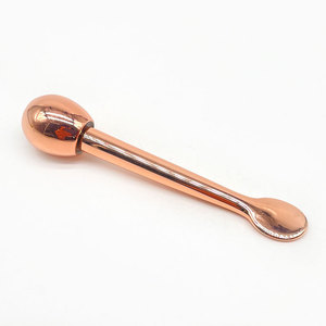 Cuillère à crème pour les yeux en alliage de zinc or rose à double extrémité, bâton de massage rond en métal pour les soins de la peau - Product Image 4