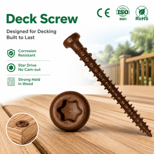 Vis à terrasse Torx JSCREW 3 pouces | # 10 vis à bois extérieures noires revêtues |   Vis d'extérieur en acier inoxydable <span class=keywords><strong>de</strong></span> type 17, sans pré-perçage - Product Image 1