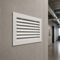 Diffuseur d'air industriel en alliage d'aluminium avec forme rectangulaire, design mural durable