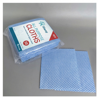 Rouleau de chiffons non tissés OEM en gros, sans peluches, gaufrés ondulés, pour essuyage à sec, absorbants l'huile, pour comptoirs de restaurant, direct usine