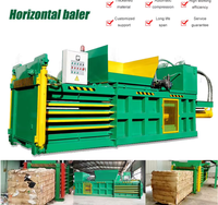 Presse à balles hydraulique horizontale télécommandée, machine de compression automatique, haute efficacité pour les cartons usagés