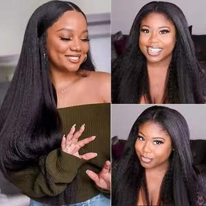 Grade 10 Extensions de cheveux Remy Bundles de cheveux humains brésiliens originaux avec double trame <span class=keywords><strong>Afro</strong></span> <span class=keywords><strong>Kinky</strong></span> Straight Style pour les femmes noires - Product Image 6