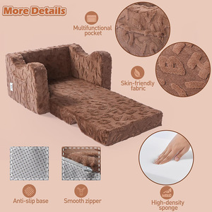 Canapé pliable pour enfants Giving Tree Kids 17,5x16x10 pouces avec accoudoirs pour la zone de jeux de la chambre des enfants - Product Image 3