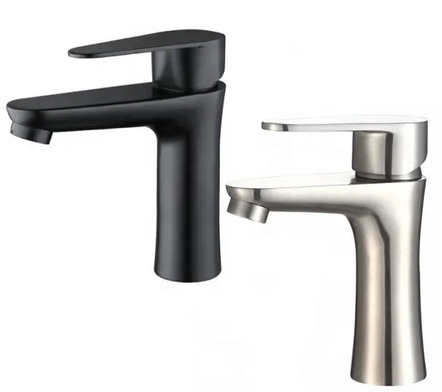 304 stainless steel hot cold faucet matte black health water sink bathroom basin faucet