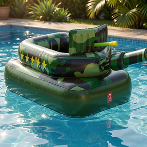 Flotador Inflable de Camuflaje Personalizado al por Mayor Directo de Fábrica con Cañón de Agua, para Adultos y Niños, para Fiestas en Lago y Playa - Product Image 1