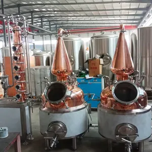Máquina de destilação METO 200L 300L equipamento de destilação de coluna de álcool de cobre alambic para venda