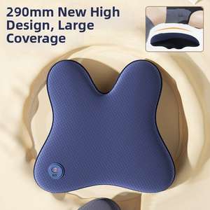 Coussin de massage portable pour le cou et la taille, sans fil, avec fonction de pétrissage et de chauffage, pour la maison, le bureau, la voiture, le cou, le dos, l'abdomen et les jambes. - Product Image 2