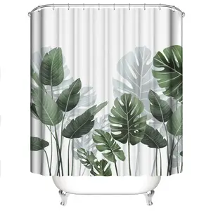 Produsen Spot Sederhana 3d Poliester Tahan Air Kamar Mandi Shower Curtain Set Empat Potong DIY Digital Print Shower Curtain Seluruhnya