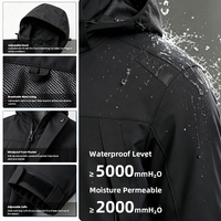 Veste de randonnée unisexe en softshell, épaisse, imperméable, respirante, à capuche, avec doublure en microfleece, polyester/nylon, tenue de sport