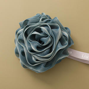 Wholesale Colorful Body Wash Sponge Rose Shaped Shower Loofah Sponge 4.72inch 50g Mesh Pouf <strong>Bath</strong> <strong>Scrunchies</strong> for Women - Product Image 3