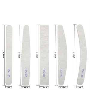 <span class=keywords><strong>Lime</strong></span> à ongles <span class=keywords><strong>double</strong></span> <span class=keywords><strong>face</strong></span> en acier inoxydable avec manche en plastique, motif droit, émeri léger et durable, grain 180 pour les soins de beauté - Product Image 4
