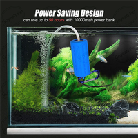 Mini pompe à oxygène pour Aquarium Rechargeable par USB, pompe à Air pour Aquarium à économie d'énergie silencieuse avec pierre à Air et Tube