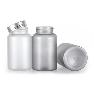 Customized Capsule Grey Frosted Bottle 100ml harmaceutical Packaging PET <b>Plastic</b> Capsule For Health Products With Screw Cap - Product Image 1