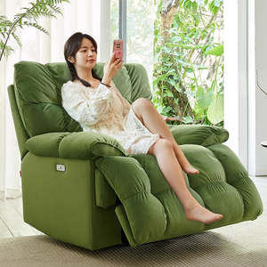 Canapé inclinable électrique Siveli SF-079 - <span class=keywords><strong>Chaise</strong></span> <span class=keywords><strong>de</strong></span> détente en cuir PU, design moderne pour salon, hôtel et salle <span class=keywords><strong>de</strong></span> sport, fauteuil pivotant - Product Image 5