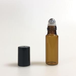 Flacon à bille en verre pour parfum 1ml 2ml 3ml 5ml 10ml, couleur ambre, avec bille roulante - Product Image 4