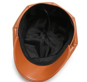 Casquette octogonale en PU, béret Ivy pour femme, vente en gros, haute qualité, classique, pas cher, réglable, multicolore, personnalisable, plage, sport, fête - Product Image 4