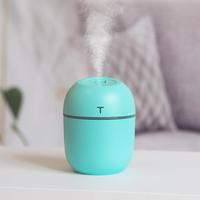 Mini humidificateur de bureau silencieux 36 dB en plastique 36 V USB avec veilleuse et logo personnalisé pour la maison et la voiture, dispositif de réapprovisionnement en eau
