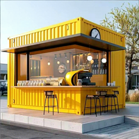 Kiosque de restauration préfabriqué 10 pieds à assemblage rapide, unité de vente alimentaire, abri de pluie pour centre commercial, panneau sandwich