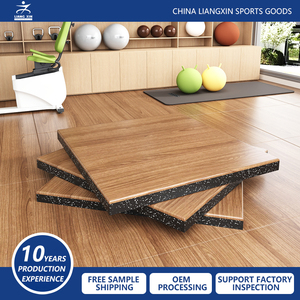 Holzoptik Gummimatte Wasserdichte Holzmaserung Fitness-Bodenfliesen Haushalt Lärmreduzierung Ungiftige Gummi-Bodenmatte - Product Image 2