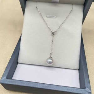 <span class=keywords><strong>Cadena</strong></span> de plata S925 blanca impecable de alto brillo <span class=keywords><strong>con</strong></span> colgante de perla Akoya de agua dulce Natural 4A, collar de regalo para mujer - Product Image 3