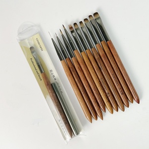 Professional Nail Art Factory Customizes High-quality Wooden Nail <b>Brush</b> Set Nail <b>Brush</b> Personal Brand Customization - Product Image 1