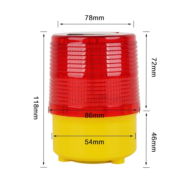 Солнечный светодиодный стробоскопический источник света 12/24v беспроводной Красный Маяк улица мерцающий светильник на солнечной батарее пешеходный Трафик Солнечный проблесковым маячком