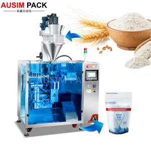 Automatic Powder Doypack Filling Packing Machine For Protein Flour Pouch Premade Bag