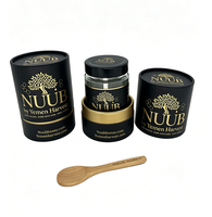 Complément Alimentaire en Pot de Miel, Boîte Cylindrique en Carton, Emballage en Tube de Papier pour Gummies au Shilajit, Boîte d'Emballage en Carton Gaufré Recyclable