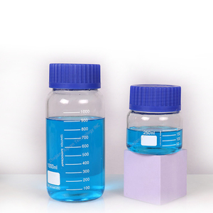Aijiren commercio all'ingrosso laboratorio bocca larga bottiglia di vetro reagente chimico 1000ml 500ml 250ml Duran borosilicato 3.3 barattolo di vetro con tappo GL80 - Product Image 2