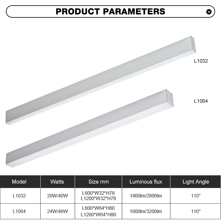 Aluminum LED Linear Light Tube | i-zava Brand | High Luminous Efficacy