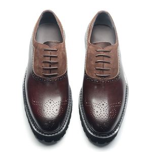 Chaussures habillées pour hommes de haute qualité - Chaussures Oxford imperméables à lacets pour mariage et bureau, style automne - Product Image 1