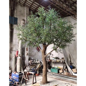 Sống động như thật cây nhân tạo cho nhà hàng sợi thủy tinh kim loại cây bonsai nhân tạo Faux <span class=keywords><strong>8</strong></span> <span class=keywords><strong>ft</strong></span> Cây Ô Liu - Product Image 4