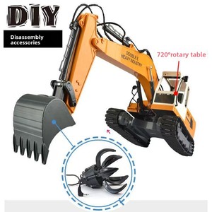 WLtoys 16800 1:16 Excavatrice RC tout métal avec simulation de fumée <span class=keywords><strong>hydraulique</strong></span>, modèle de véhicule d'ingénierie sur chenilles en alliage - Product Image 3