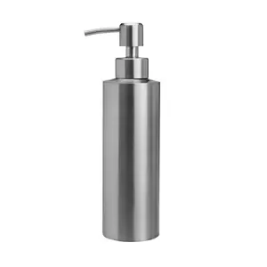 Wholesale Empty Rust Proof Aluminium Metal 350ml Liquid Soap Shampoo Stainless Steel Lotion Pump Bottle