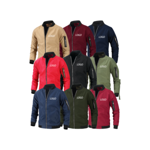 Giacca Bomber da <span class=keywords><strong>Uomo</strong></span> <span class=keywords><strong>Casual</strong></span> a Maniche Lunghe Autunnale Antivento con Logo Personalizzato - Product Image 6