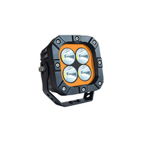 Projecteur LED 200W à 4 lentilles, halo trèfle, lumière stroboscopique ambiante, feux de jour, 12V-24V, étanche, projecteur tout-terrain pour camion