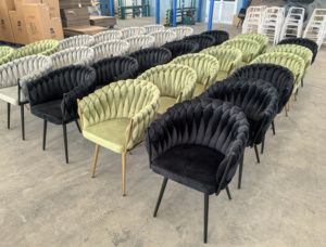 <span class=keywords><strong>Chaise</strong></span> décontractée à dossier en velours tissé à la main, pieds en fer <span class=keywords><strong>noir</strong></span>, pour salon et <span class=keywords><strong>salle</strong></span> à <span class=keywords><strong>manger</strong></span> – Meilleure vente - Product Image 3
