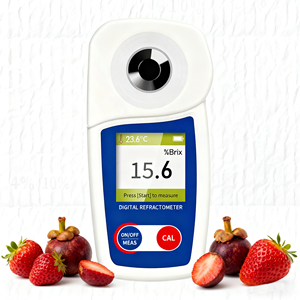 Réfractomètre portatif d'usine, mesureur de concentration en sucre 0-35% Brix, saccharimètre, testeur de sucre pour fruits, raisins, ATC - Product Image 1